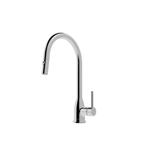 E-314 MONOMANDO PARA FREGADERO. MANGUERA RETRÁCTIL, CON SISTEMA ANTICALCÁREO Y 2 TIPOS DE CHORRO: AIREADO Y SPRAY. KAMPA CROMO HELVEX