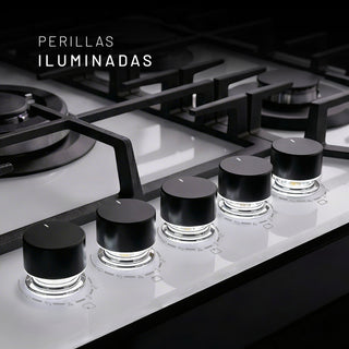 PARGA5VTB NUUR PARRILLA DE GAS EMPOTRABLE BLANCA 5 QUEMADORES