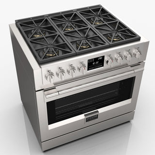F6PDF366S1 36” DUAL FUEL PRO RANGE ESTUFA DE EMPOTRE ITALIANA FULGOR Milano