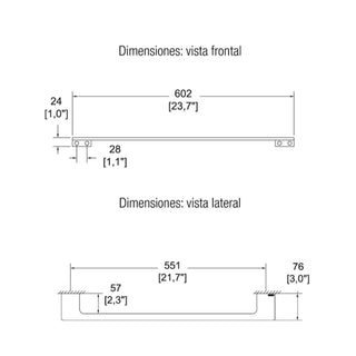 ACC-105-EB TOALLERO DE BARRA ACCESS ÉBANO HELVEX