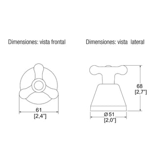 C-59 JUEGO DE MANERALES GRANDES TRICETA ATICA CROMO HELVEX