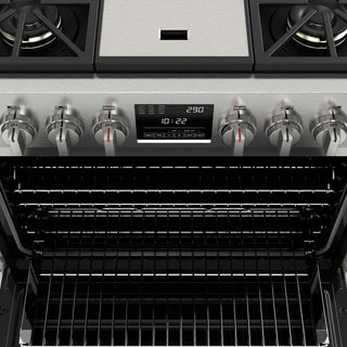 F6PDF364GS1 36” DUAL FUEL PRO RANGE WITH GRIDDLE ESTUFA DE EMPOTRE ITALIANA GAMA SOFIA PRO FULGOR Milano