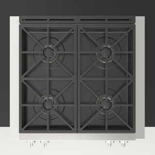 F6GRT304S1 30" PARRILLA DE EMPOTRE PROFUNDO PROFESSIONAL GAS RANGE TOP FULGOR MILANO