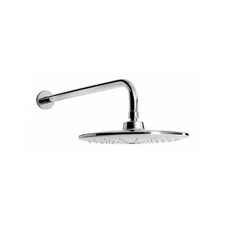 H-3302-C/B REGADERA REDONDA CON BRAZO Y CHAPETÓN MULTICHORRO CON BOTÓN DE CAMBIOS (3 TIPOS DE CHORRO) CON SISTEMA ANTICALCÁREO PLATO ANCHO 10", CROMO BLANCO HELVEX