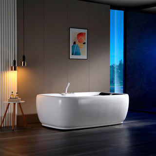 CAPRI TINA DE HIDROMASAJE, CROMOTERAPIA & BLOWER FREESTANDING (180*120*60 CM) Q440 SALLY