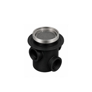 1342-HLI COLADERA DE CONTORNO REDONDA PARA INSERTO CERÁMICO DE MÁXIMO 10 MM DE ESPESOR TRES BOCAS CROMO HELVEX