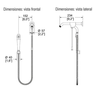 RM-7 REGADERA MANUAL CON DESVIADOR DE VARILLA, CHORRO FIJO (REGADERA FIJA NO INCLUIDA), CROMO HELVEX