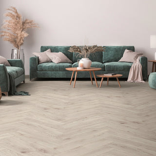 CHANTILLY OAK PISO LAMINADO 5953 ESPESOR 8MM, EMPAQUE 11 TABLAS, MEDIDA 630 X 126 X 8MM CAJA 0.87 M2 HERRINGBONE