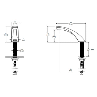 TV-190 LLAVE PARA LAVABO ELECTRÓNICA DE PROXIMIDAD DE BATERÍAS, NIMBUS CROMO HELVEX