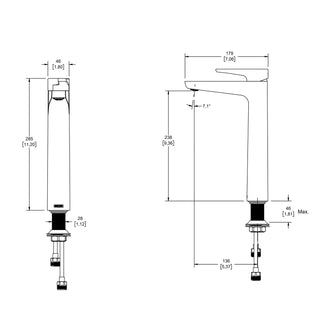 LUS-101 MONOMANDO ALTO PARA LAVABO LUSITANIA CROMO. NO INCLUYE CONTRA HELVEX