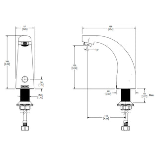 TV-297 LLAVE PARA LAVABO ELECTRÓNICA DE SENSOR DE BATERÍAS, ALFA CROMO HELVEX