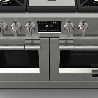F6PDF486GS1 48” STAINLESS STEEL DUAL FUEL PRO RANGE GAMA SOFIA PRO ESTUFA DE EMPOTRE ITALIANA FULGOR Milano