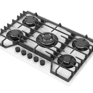 PARGA5VTB NUUR PARRILLA DE GAS EMPOTRABLE BLANCA 5 QUEMADORES