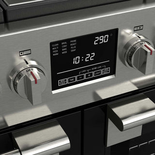 F6PDF486GS1 48” BLACK VELVET DUAL FUEL PRO RANGE GAMA SOFIA PRO ESTUFA DE EMPOTRE ITALIANA FULGOR Milano