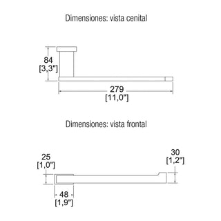 16109 TOALLERO SENCILLO VÉRTIKA CROMO HELVEX