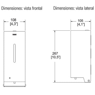 MB-1102-AIB DOSIFICADOR ELECTRÓNICO DE SENSOR DE BATERÍAS PARA JABÓN LÍQUIDO. ACERO INOXIDABLE BRILLANTE HELVEX