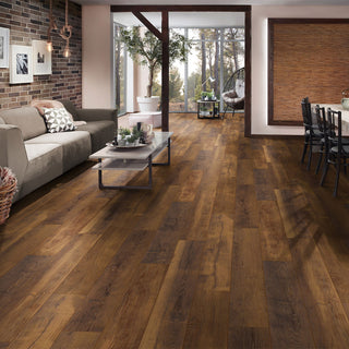 LAGUNA OAK K411 PISO LAMINADO ESPESOR 10MM, EMPAQUE 9 TABLAS, MEDIDA 628 X 157 X 10MM X-WAY