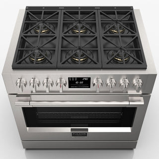 F6PDF366S1 36” DUAL FUEL PRO RANGE ESTUFA DE EMPOTRE ITALIANA FULGOR Milano