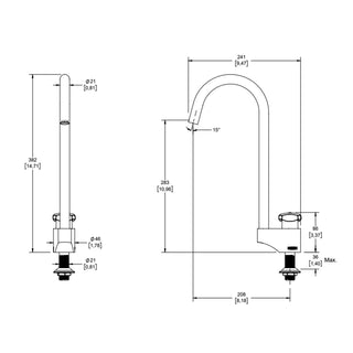 VCG-2T LLAVE CON CUELLO DE GANSO GIRATORIO MANERAL TRITÓN, CROMO HELVEX