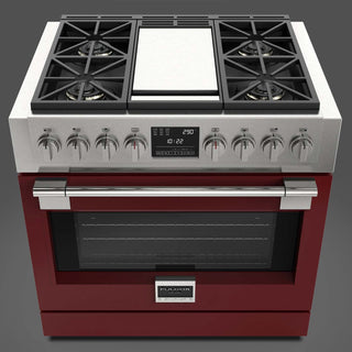 F6PDF364GS1 36” DUAL FUEL PRO RANGE WITH GRIDDLE ESTUFA DE EMPOTRE ITALIANA GAMA SOFIA PRO FULGOR Milano