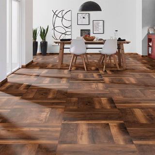 LAGUNA OAK K411 PISO LAMINADO ESPESOR 8MM, EMPAQUE 11 TABLAS, MEDIDA 630 X 126 X 8MM CAJA 0.87 M2 HERRINGBONE