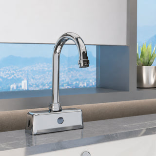TV-298 LLAVE PARA LAVABO ELECTRÓNICA DE SENSOR DE BATERÍAS, OMEGA CROMO HELVEX