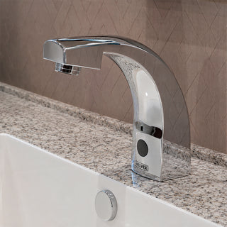 TV-297-C LLAVE PARA LAVABO ELECTRÓNICA DE SENSOR DE CORRIENTE, ALFA CROMO HELVEX