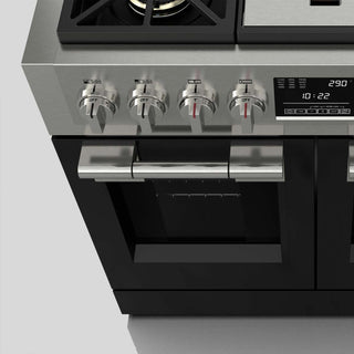 F6PDF486GS1 48” BLACK VELVET DUAL FUEL PRO RANGE GAMA SOFIA PRO ESTUFA DE EMPOTRE ITALIANA FULGOR Milano