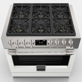 F6PDF366S1 36” DUAL FUEL PRO RANGE ESTUFA DE EMPOTRE ITALIANA FULGOR Milano