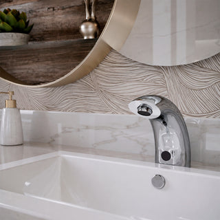 TV-296 LLAVE PARA LAVABO ELECTRÓNICA DE SENSOR DE BATERÍAS, ARGOS CROMO HELVEX