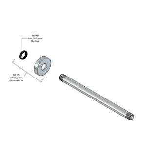 TR-037 BRAZO Y CHAPETÓN AL TECHO REDONDO PARA REGADERA CROMO HELVEX
