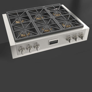 F6GRT366S1 36” PARRILLA DE EMPOTRE PROFUNDO PROFESSIONAL GAS RANGE TOP FULGOR MILANO