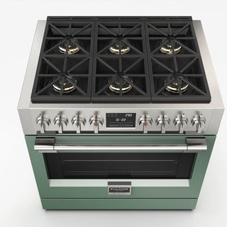 F6PDF366S1 36” DUAL FUEL PRO RANGE ESTUFA DE EMPOTRE ITALIANA FULGOR Milano