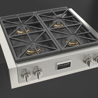 F6GRT304S1 30" PARRILLA DE EMPOTRE PROFUNDO PROFESSIONAL GAS RANGE TOP FULGOR MILANO