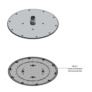 H-3010 REGADERA REDONDA DE CHORRO FIJO ULTRAPLANA CON SISTEMA ANTICALCÁREO PLATO ANCHO DE 12" CROMO. NO INCLUYE BRAZO HELVEX
