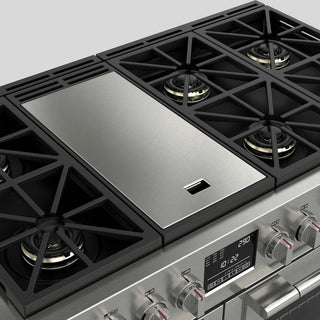 F6PDF486GS1 48” STAINLESS STEEL DUAL FUEL PRO RANGE GAMA SOFIA PRO ESTUFA DE EMPOTRE ITALIANA FULGOR Milano