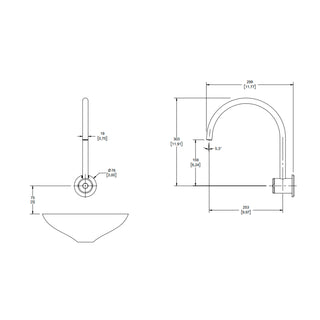 TV-201-C LLAVE PARA LAVABO ELECTRÓNICA DE SENSOR DE CORRIENTE A PARED, CROMO HELVEX