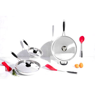 SET SARTENES GOURMET CON TAPA 6 PZAS ROYAL PRESTIGE