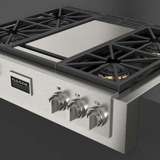 F6GRT364GS1 SOFIA 36” PARRILLA DE EMPOTRE PROFUNDO PRO GAS RANGETOP WITH GRIDDLE FULGOR MILANO
