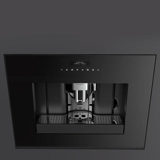 F7BC24B1 24" CAFETERA ITALIANA Coffee Machine BLACK GLASS FULGOR MILANO