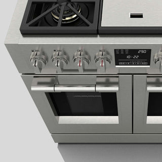F6PDF486GS1 48” STAINLESS STEEL DUAL FUEL PRO RANGE GAMA SOFIA PRO ESTUFA DE EMPOTRE ITALIANA FULGOR Milano