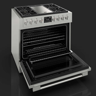 F6PDF364GS1 36” DUAL FUEL PRO RANGE WITH GRIDDLE ESTUFA DE EMPOTRE ITALIANA GAMA SOFIA PRO FULGOR Milano