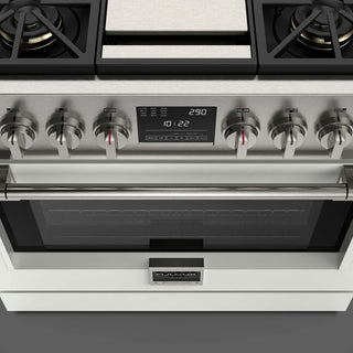 F6PDF364GS1 36” DUAL FUEL PRO RANGE WITH GRIDDLE ESTUFA DE EMPOTRE ITALIANA GAMA SOFIA PRO FULGOR Milano