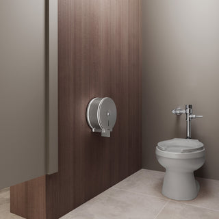 MB-2527-AI DISPENSADOR DE PAPEL HIGIÉNICO DE ROLLO DE 252 MM DE DIÁMETRO POR 116 MM DE ANCHO PARA ROLLOS DE 23 CM, DE HASTA 10 CM DE ANCHO. ACERO INOXIDABLE HELVEX