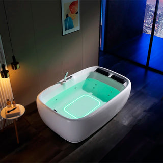 CAPRI TINA DE HIDROMASAJE, CROMOTERAPIA & BLOWER FREESTANDING (180*120*60 CM) Q440 SALLY