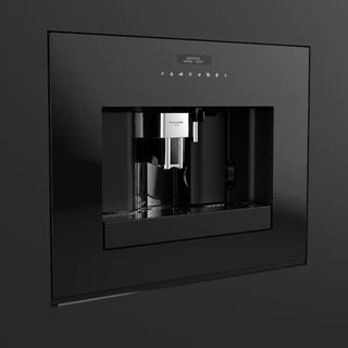 F7BC24B1 24" CAFETERA ITALIANA Coffee Machine BLACK GLASS FULGOR MILANO