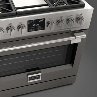 F6PDF364GS1 36” DUAL FUEL PRO RANGE WITH GRIDDLE ESTUFA DE EMPOTRE ITALIANA GAMA SOFIA PRO FULGOR Milano