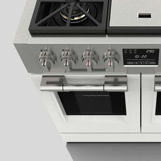 F6PDF486GS1 48” PALLADIO WHITE DUAL FUEL PRO RANGE GAMA SOFIA PRO ESTUFA DE EMPOTRE ITALIANA FULGOR Milano