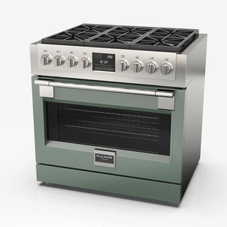 F6PDF366S1 36” DUAL FUEL PRO RANGE ESTUFA DE EMPOTRE ITALIANA FULGOR Milano