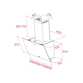 EASY DVN 84030 TCL BK CAMPANA A PARED TEKA